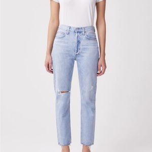 AGOLDE RILEY HIGH RISE STRAIGHT CROP in color Shatter (sold out size)